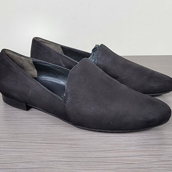 Paul Green Almond Toe Flat, Black Nubuck, Womens Size 7.5 US / 5 UK - Picture 3 of 13